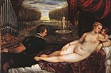 Titian Venus with Organist and Cupid painting